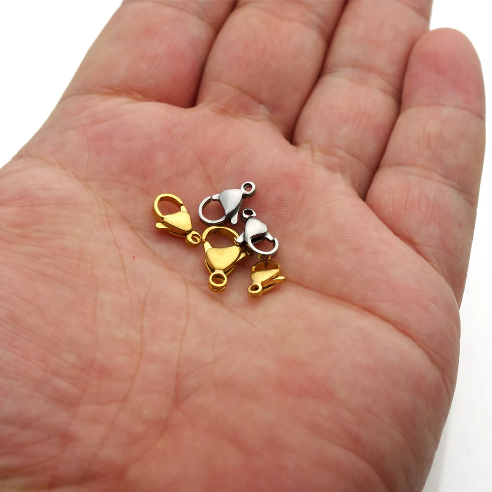 Lot de 20-40 Fermoirs Mousquetons en Acier Inoxydable