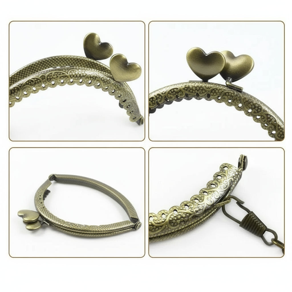 👛 Fermoir Métal Embossé 8,5 cm