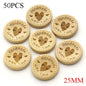 🪵 Lot de 50 Boutons Bois "Handmade With Love"