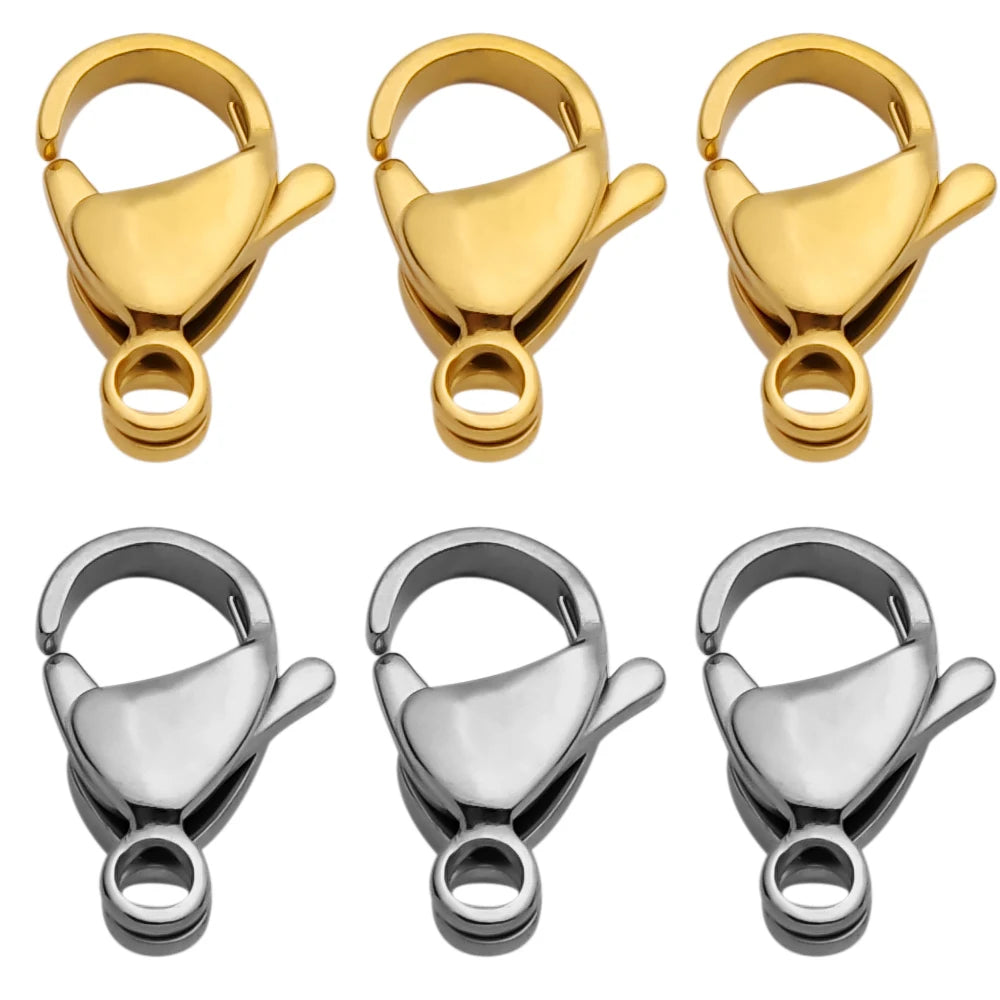 Lot de 20-40 Fermoirs Mousquetons en Acier Inoxydable