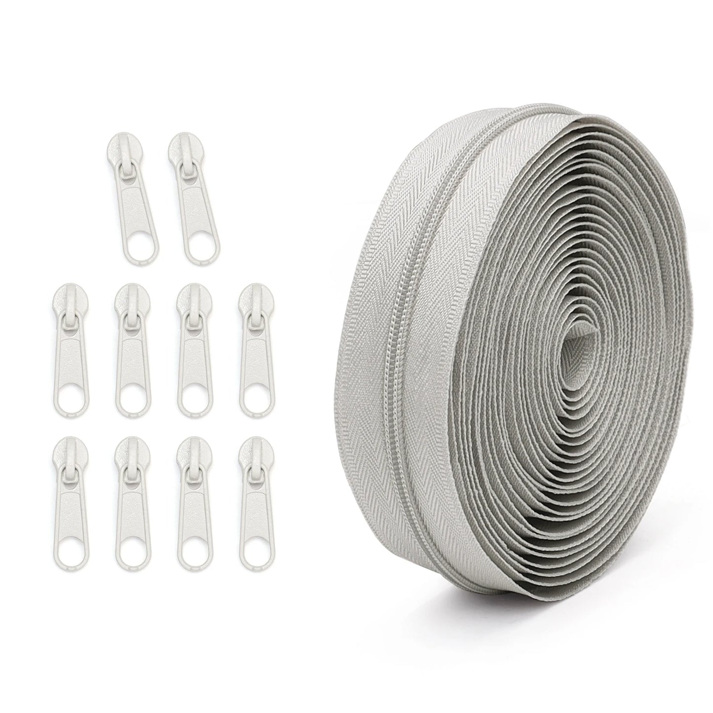 🧵 Set Fermeture Éclair – 4,5 mètres + 10 Curseurs assortis