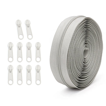 🧵 Set Fermeture Éclair – 4,5 mètres + 10 Curseurs assortis