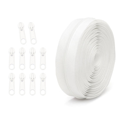 🧵 Set Fermeture Éclair – 4,5 mètres + 10 Curseurs assortis