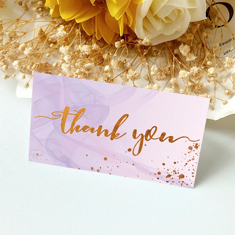 💌 Cartes "Merci pour votre commande" – 50 pièces