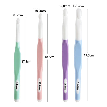 🧶 Crochets Ergonomiques Multicolores – 6 à 20 mm ✨