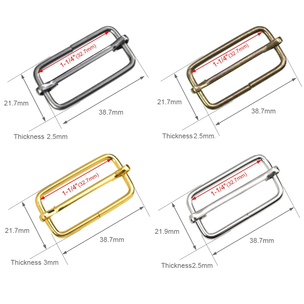 🎯 Lot de 10 Boucles Coulissantes Métal