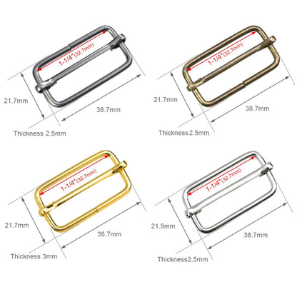 🎯 Lot de 10 Boucles Coulissantes Métal