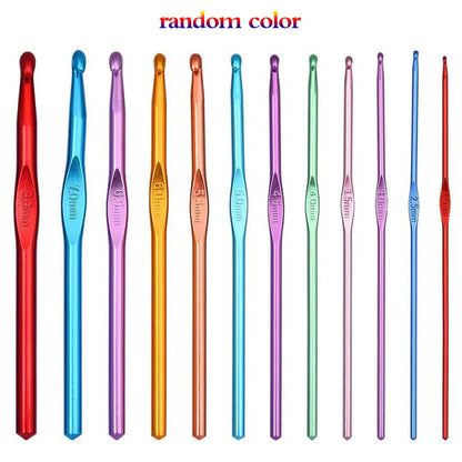 🧶 Set de 12 Crochets Ergonomiques en Métal