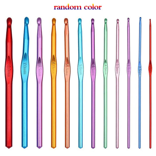 🧶 Set de 12 Crochets Ergonomiques en Métal