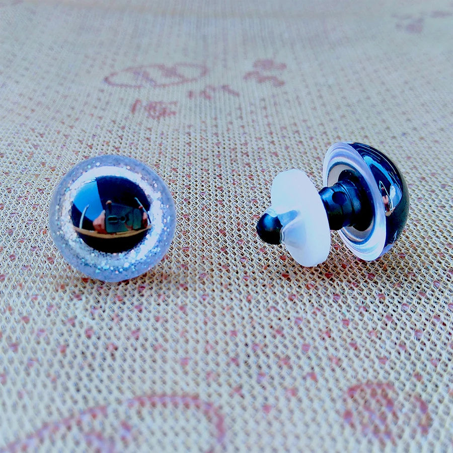 ✨ Lot de 20 Yeux de Sécurité 3D Pailletés