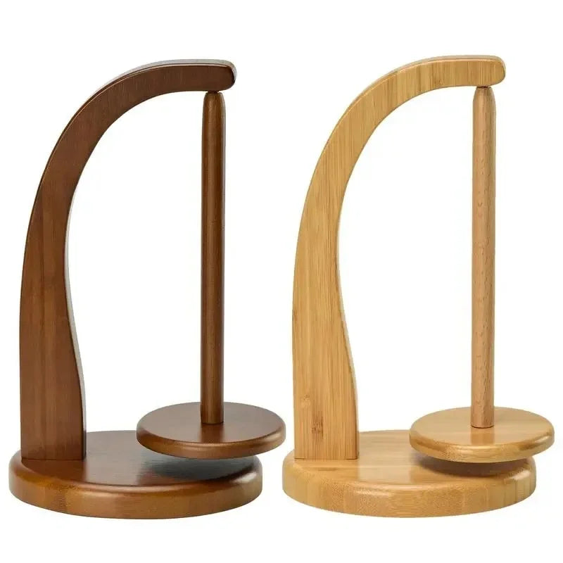 🧶 Support de pelote rotatif magnétique en bois