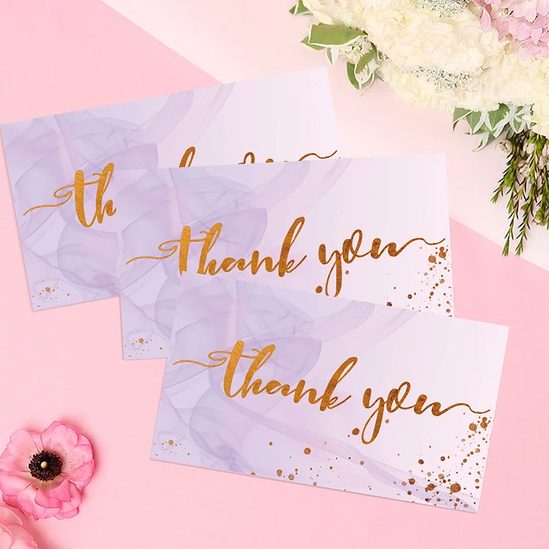 💌 Cartes "Merci pour votre commande" – 50 pièces