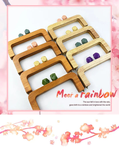 🌰 Fermoir en Bois avec Perles – 20 cm