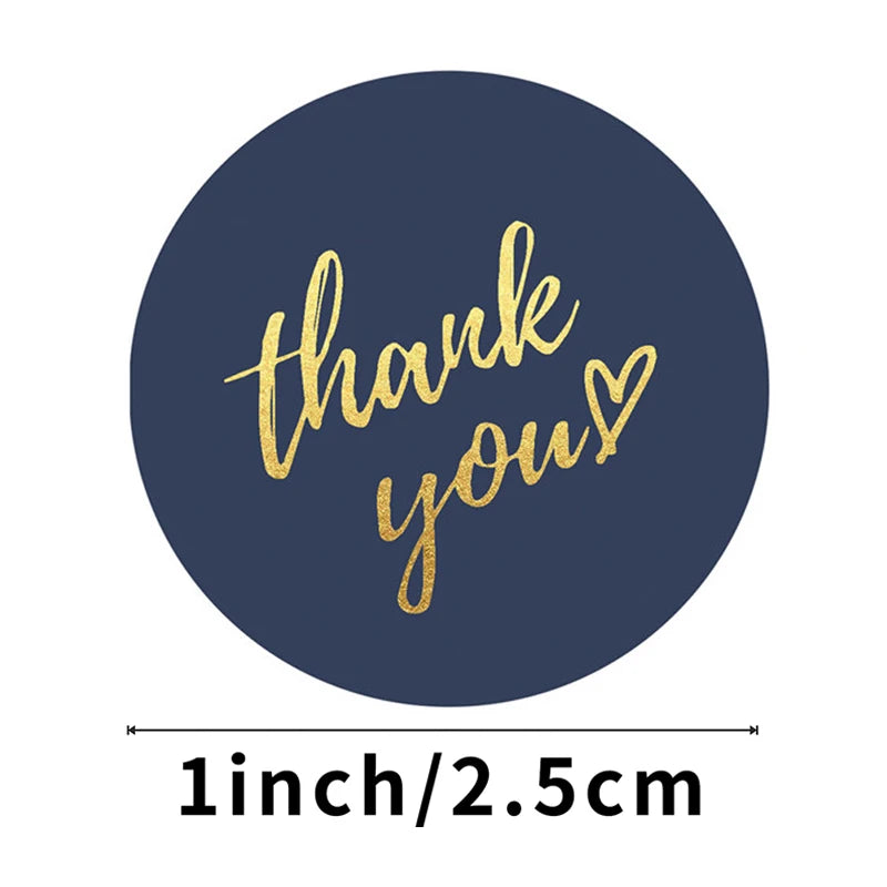💙 Stickers “Thank You” – 50 à 500 pcs