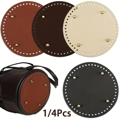 👜 1-4 Pcs Base Ronde en Cuir PU pour Fond de Sac