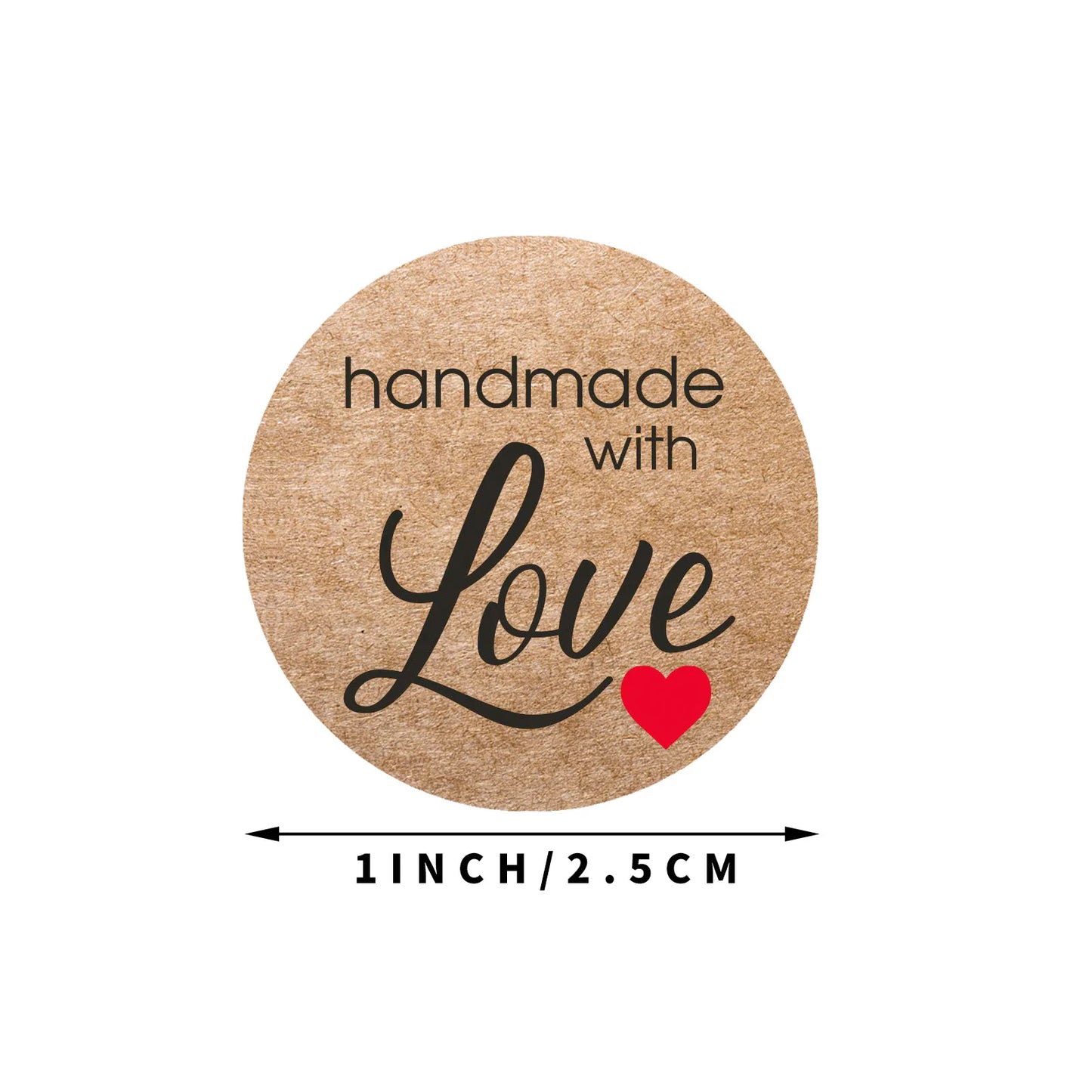 🧡 Stickers "Handmade With Love"