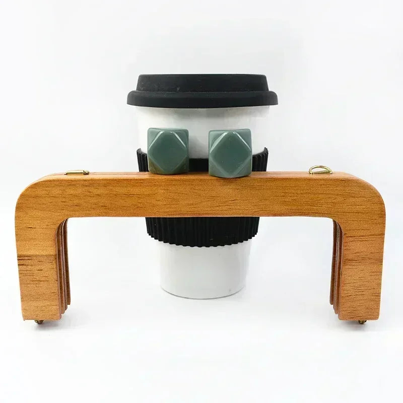 🌰 Fermoir en Bois avec Perles – 20 cm