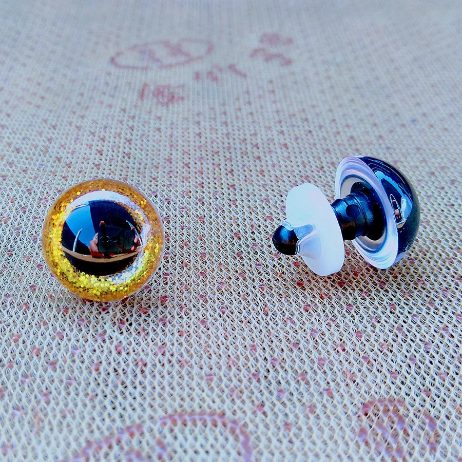 ✨ Lot de 20 Yeux de Sécurité 3D Pailletés