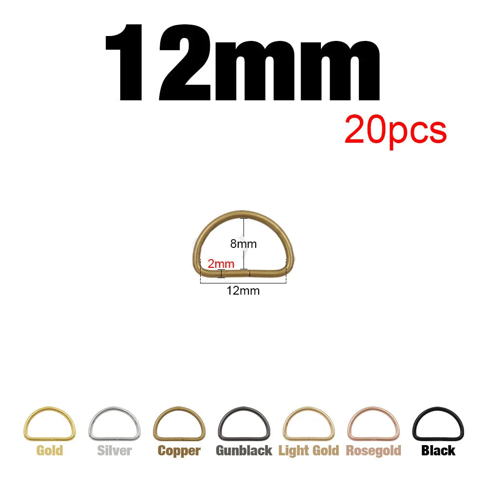 🔗 Lot de 20 Boucles Métalliques en D