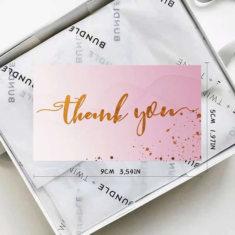 💌 Cartes "Merci pour votre commande" – 50 pièces