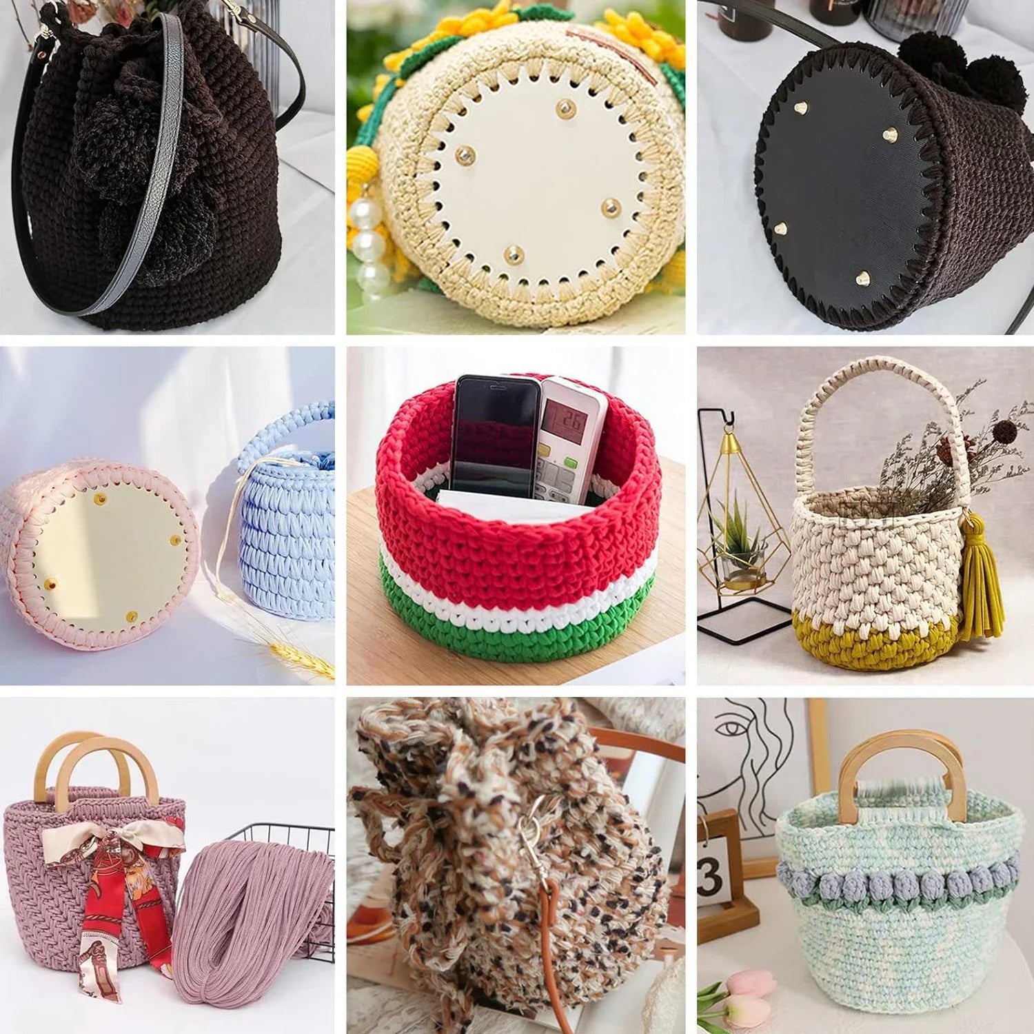 👜 Base Ronde en Cuir PU pour Fond de Sac