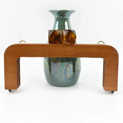 🌰 Fermoir en Bois avec Perles – 20 cm