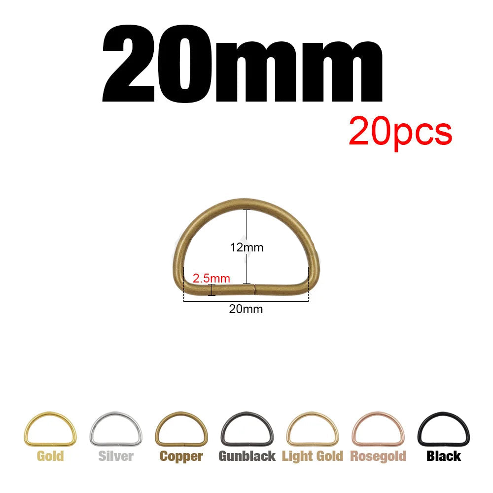 🔗 Lot de 20 Boucles Métalliques en D