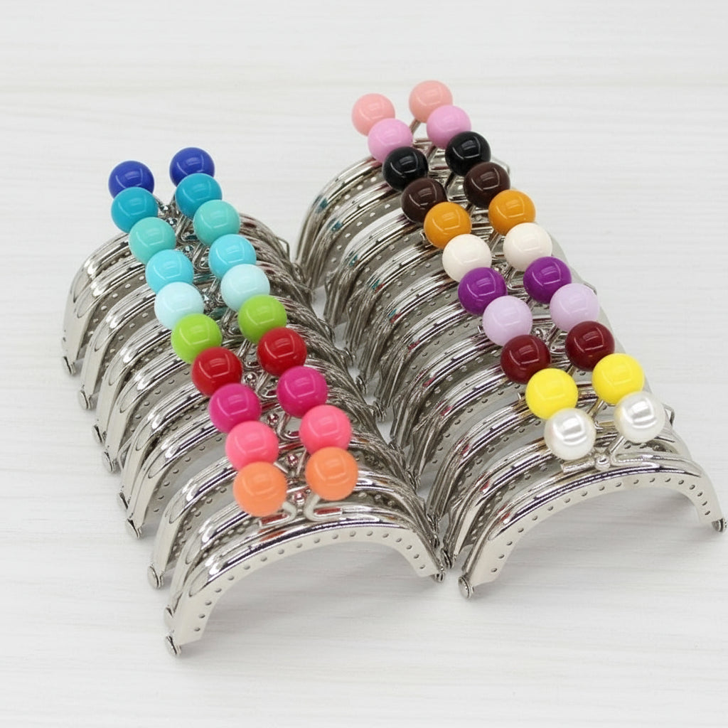 🧡 Fermoir Métal Argenté 8CM