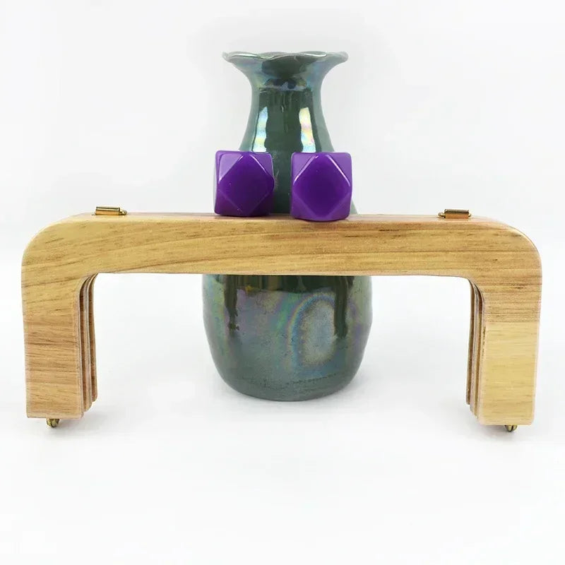 🌰 Fermoir en Bois avec Perles – 20 cm