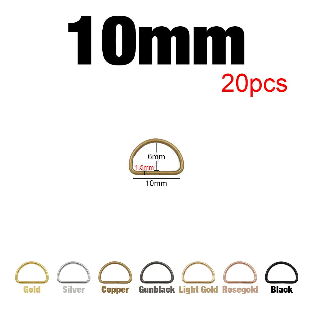 🔗 Lot de 20 Boucles Métalliques en D