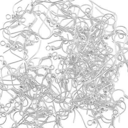 ✨ 100/200 pcs Crochets d’Oreilles Inox Hypoallergéniques