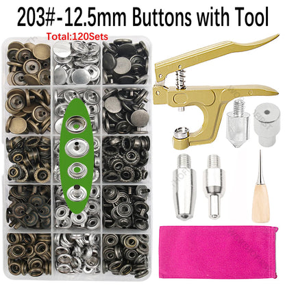 🧷 Kit Boutons Pression Métal + Pince