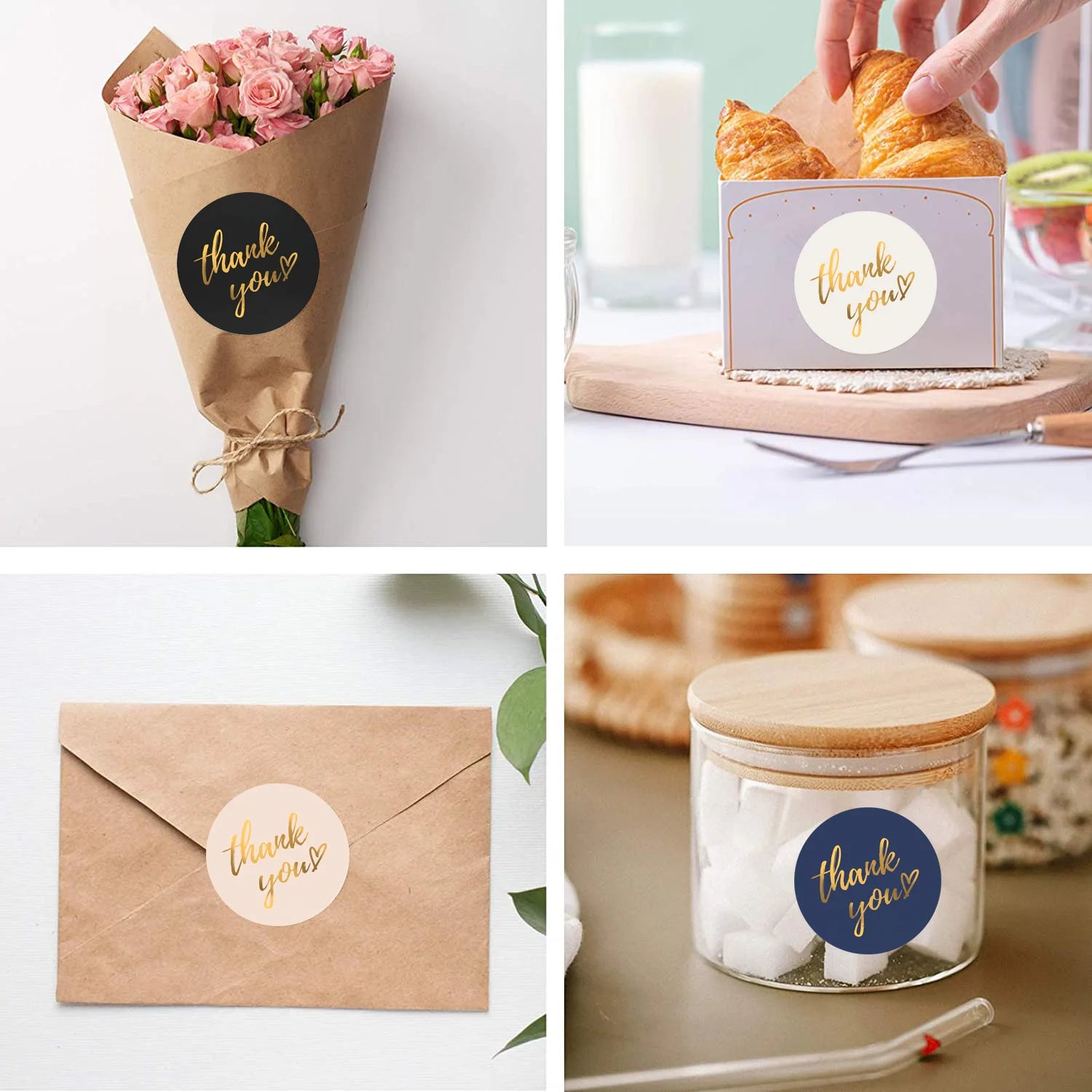 💙 Stickers “Thank You” – 50 à 500 pcs