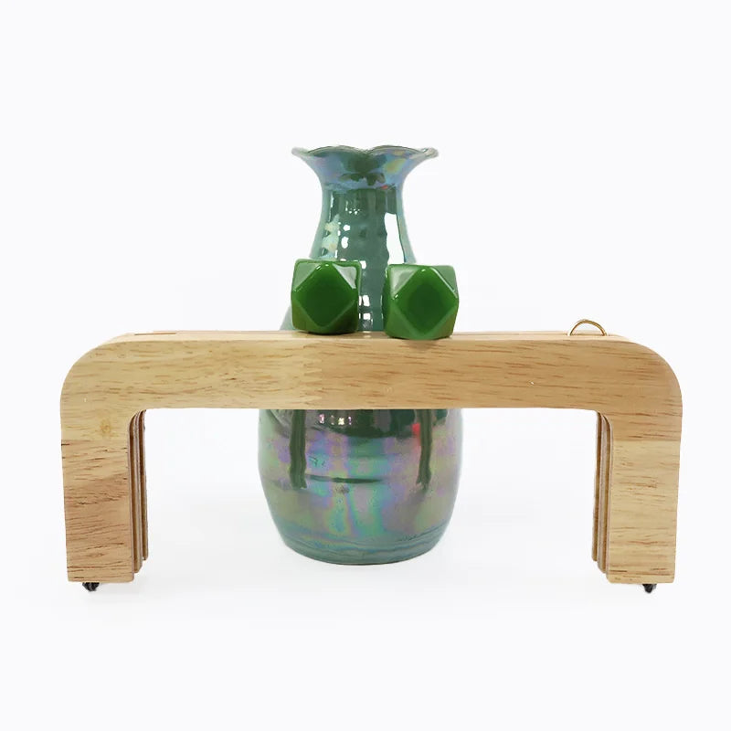 🌰 Fermoir en Bois avec Perles – 20 cm