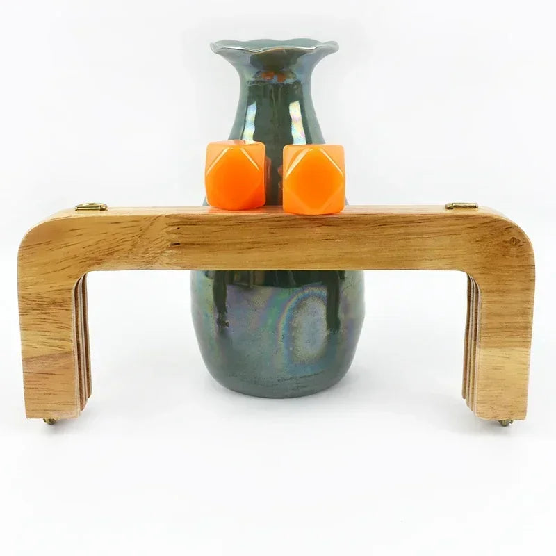 🌰 Fermoir en Bois avec Perles – 20 cm