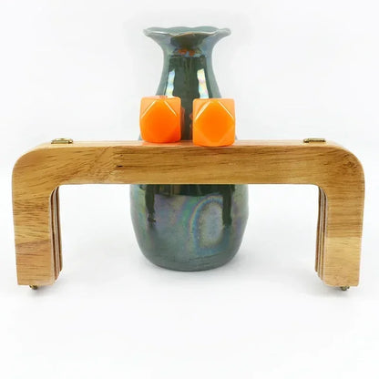 🌰 Fermoir en Bois avec Perles – 20 cm