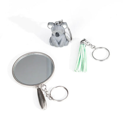 🔑 20 à 100pcs Anneaux Porte-Clés Métal