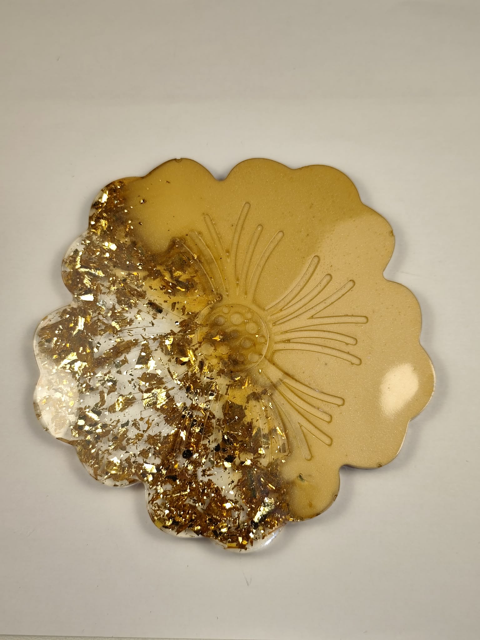 dessous de verre or et moutarde