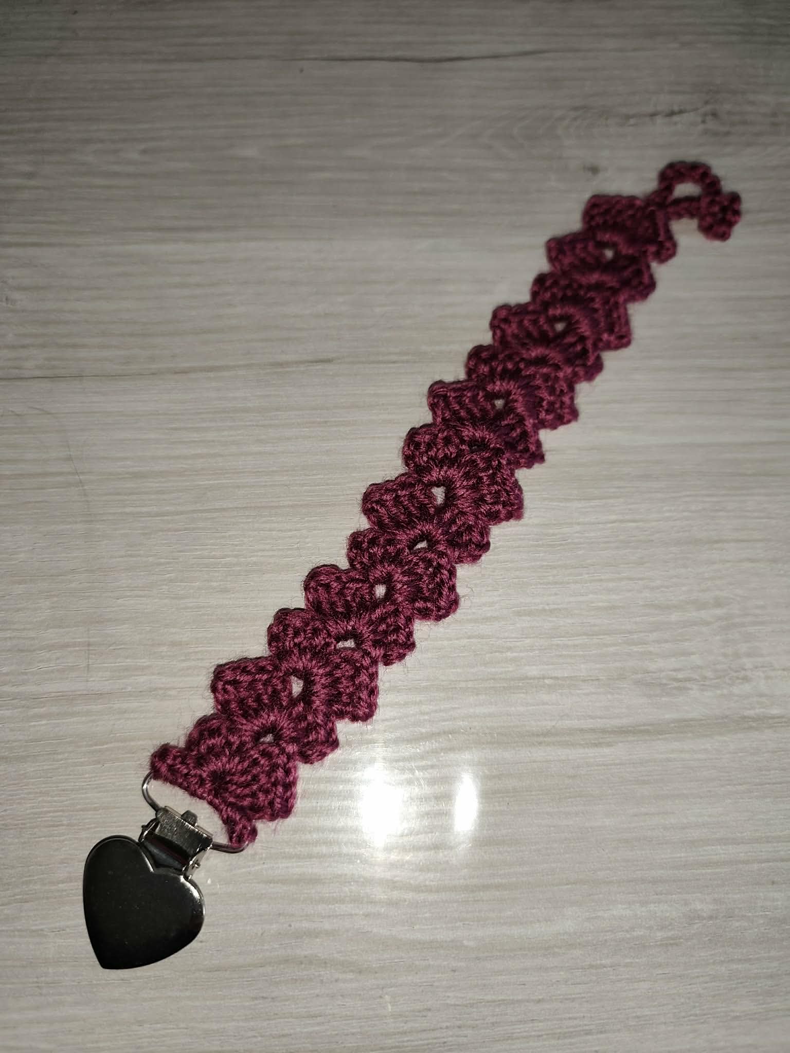 💗 Attache tétine éventail au crochet