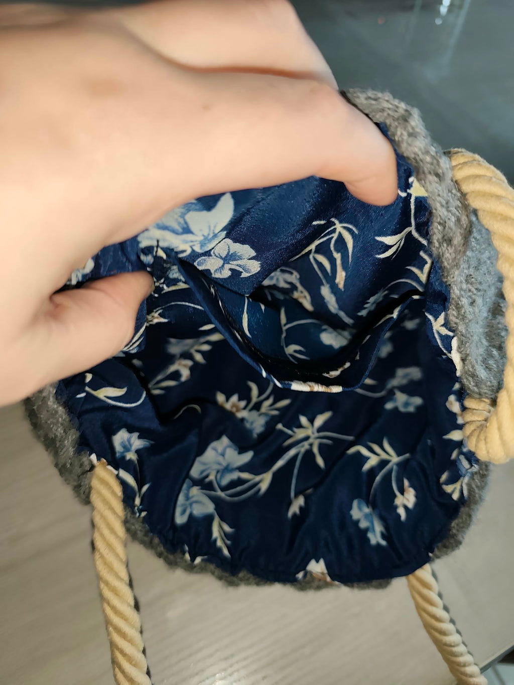 👜 Sac à main au crochet doublé tissu