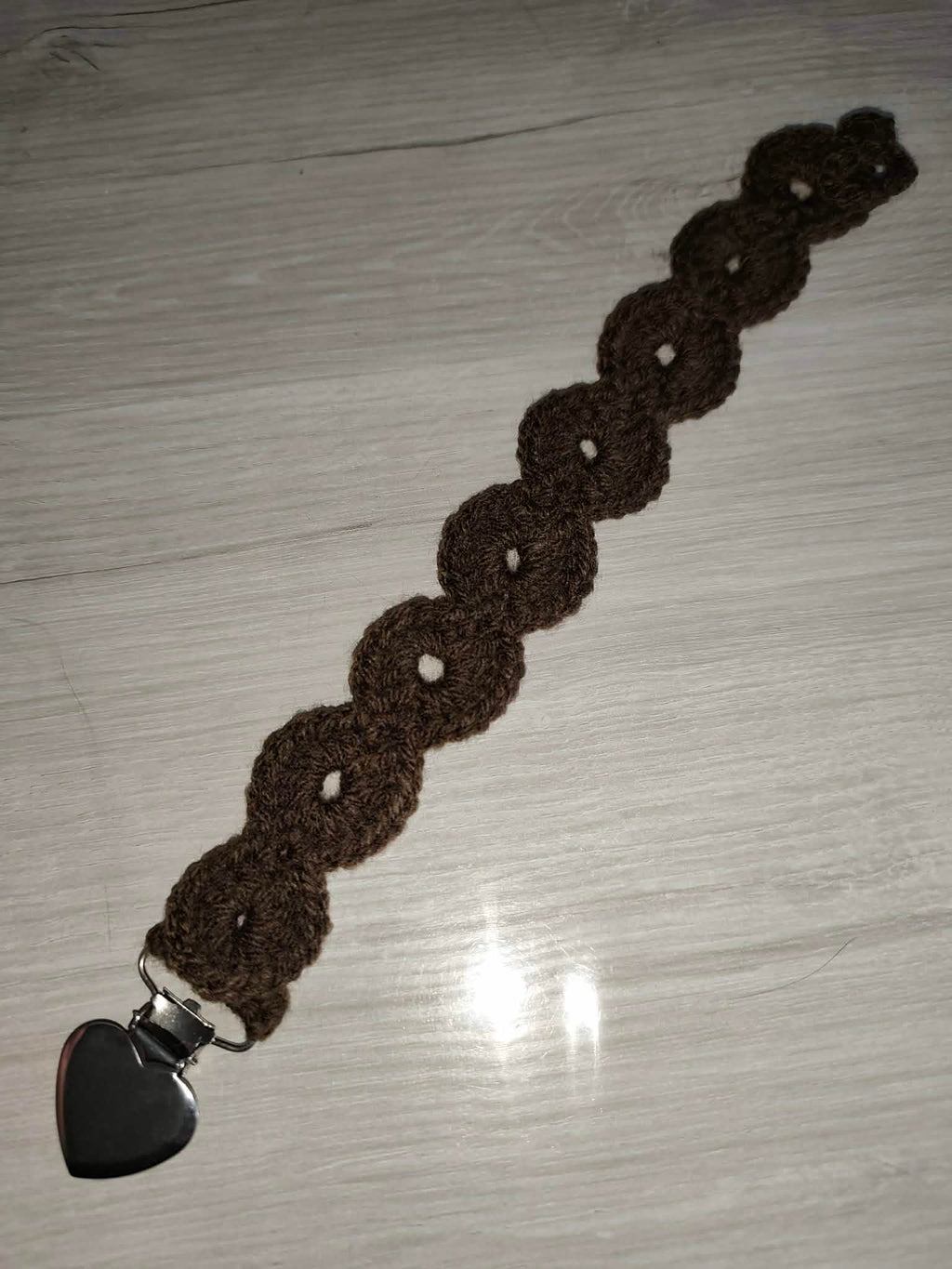 💗 Attache tétine forme rond au crochet