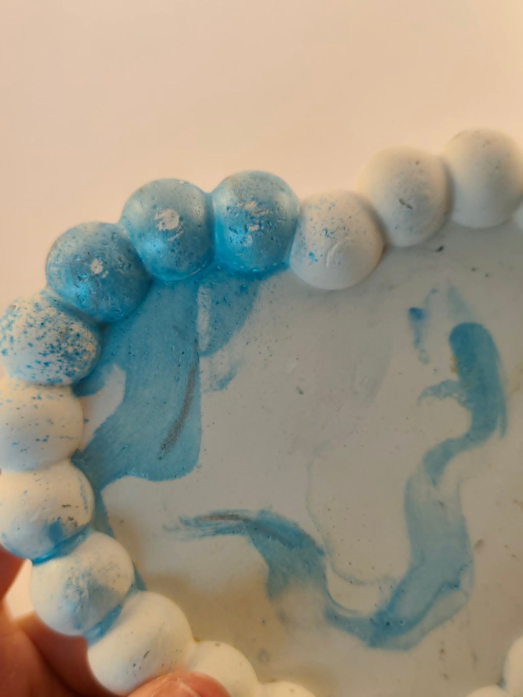 Vide poche en jesmonite cœur bleu