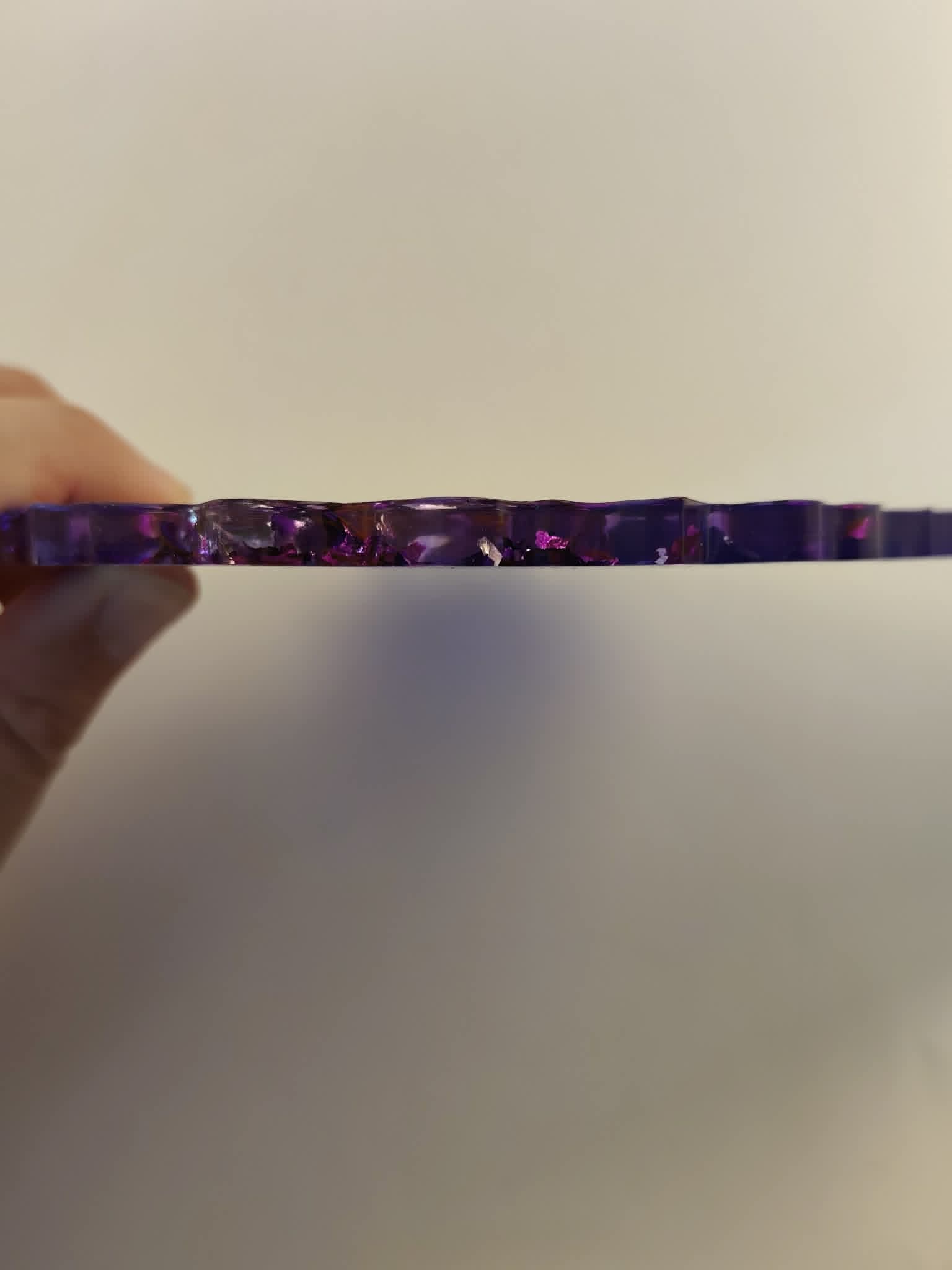 Planche de nail art en résine époxy ronde