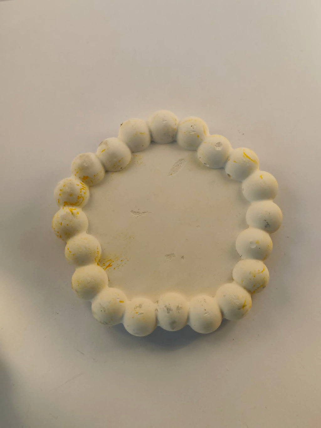 vide poche jesmonite moucheté jaune