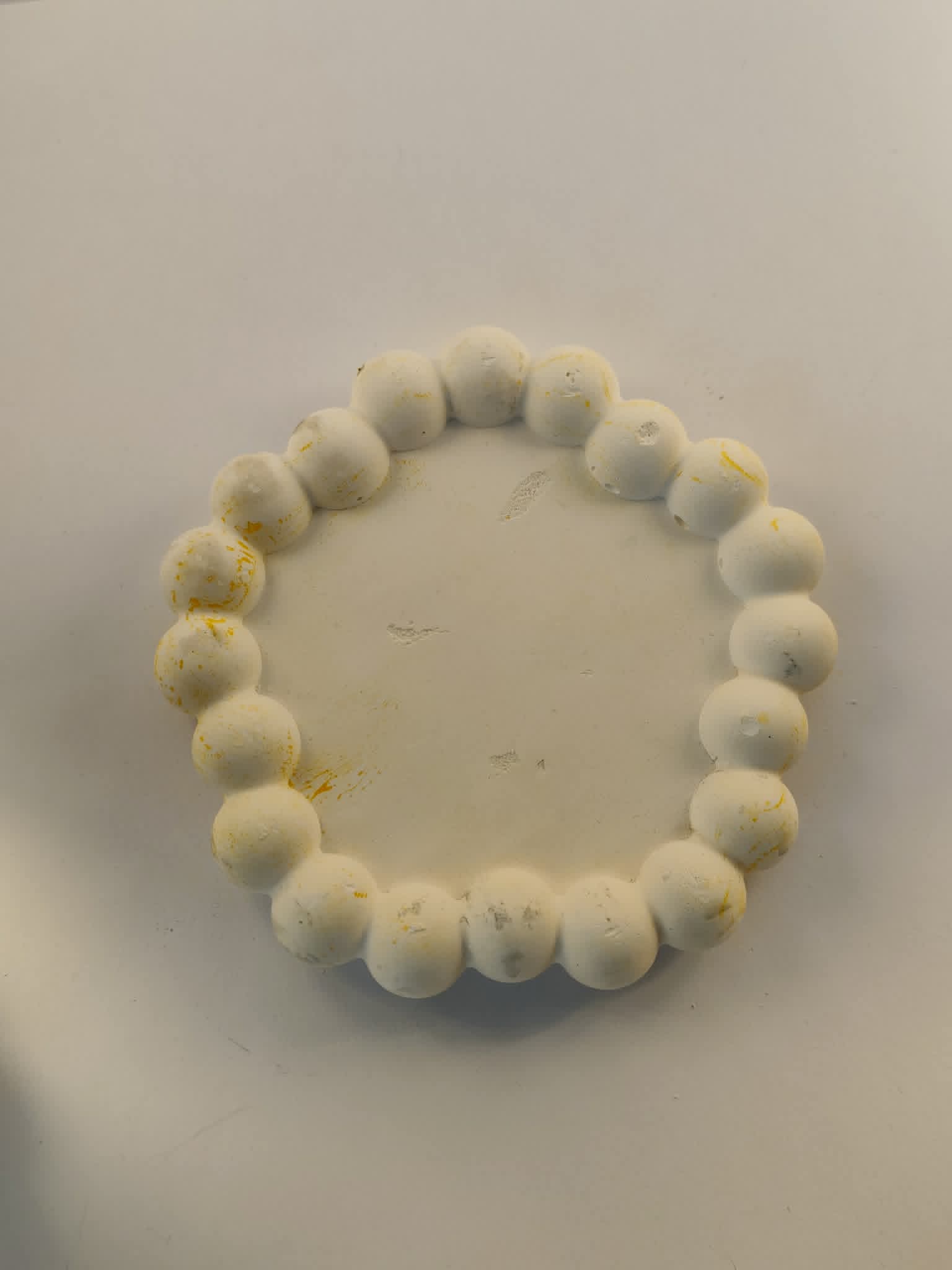 vide poche jesmonite moucheté jaune
