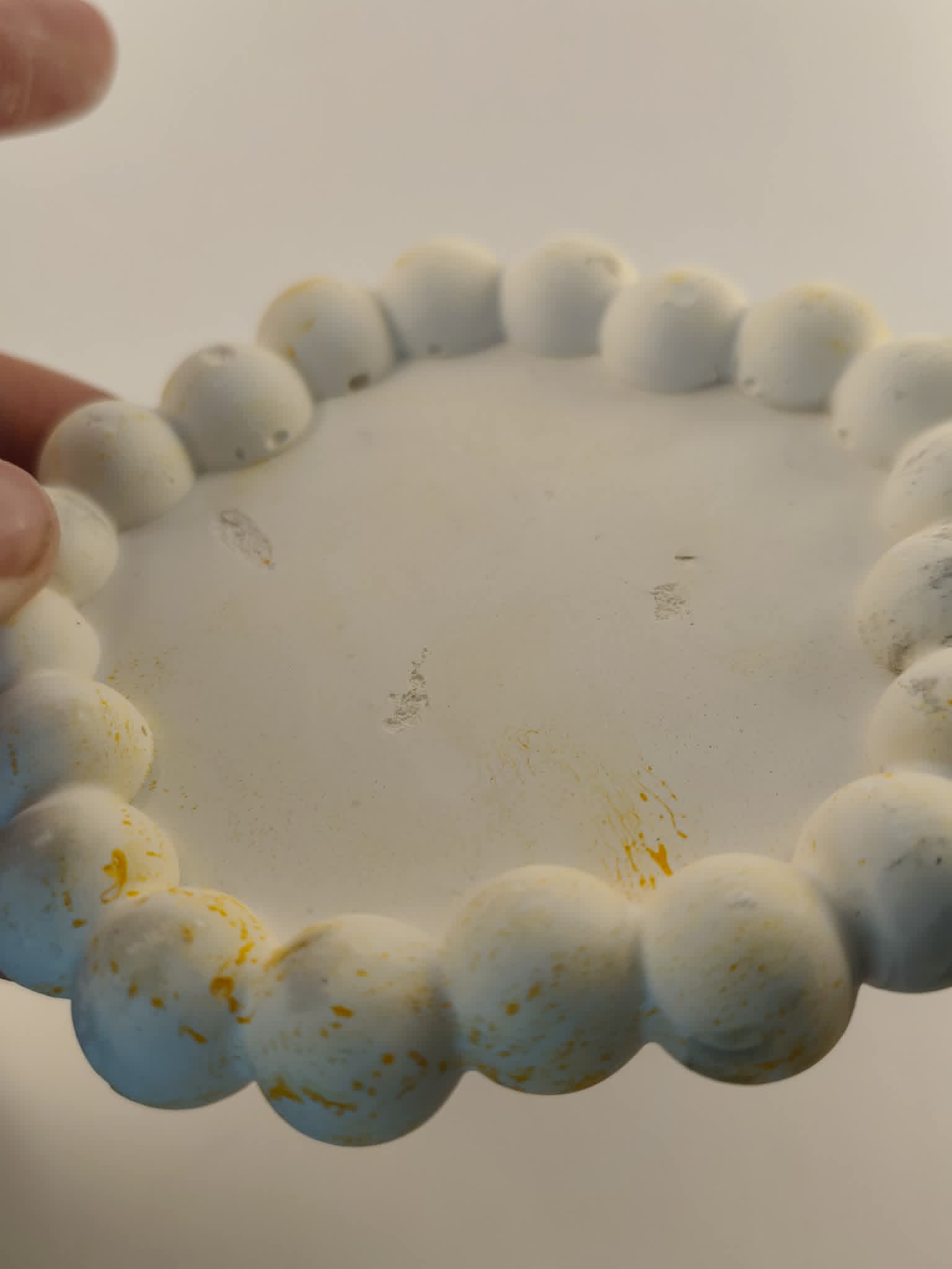 vide poche jesmonite moucheté jaune